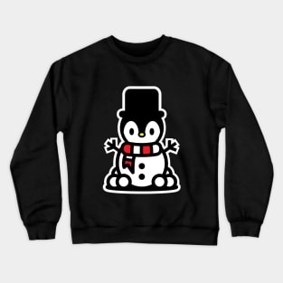 Penguin Snowman Christmas Bambu Brand Holiday Crewneck Sweatshirt